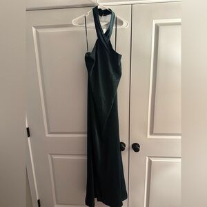 BHLDN Ruby Twist Halter Satin Gown